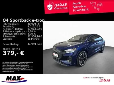 Brugt Audi Q4 Sportback e-tron S-Line 219 kW (299 HK) 2023 Blå SUV