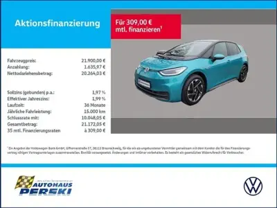 Brugt VW ID.3 Pro 106 kW (145 HK) 2021 Blå Hatchback