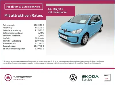 Second-hand VW up! 65 CP (47 kW) 2022 Albastru Hatchback