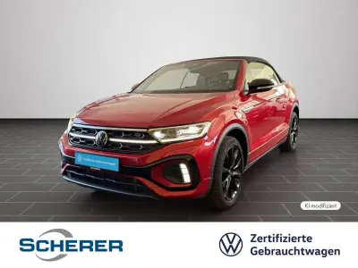 Gebraucht VW T-Roc Cabriolet R-line 150 PS (110 kW) 2023 Kings red metallic schwarz (metallic) Cabrio