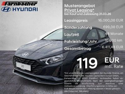 Nuova Hyundai i20 Select 79 CV (58 kW) 2025 Grigio Berlina