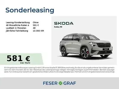 Neu Skoda Kodiaq RS 265 PS (194 kW) 2026 Stahlgrau SUV
