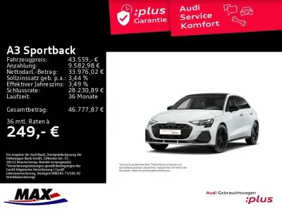 Brugt Audi A3 S-Line 204 HK (150 kW) 2025 Hvid Sedan