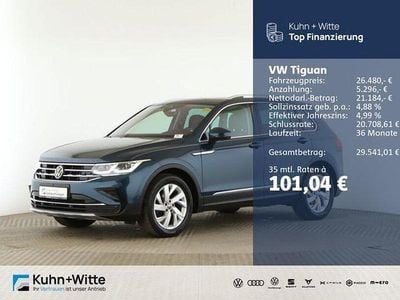 Nightshade blue metallic Gebraucht 2022 VW Tiguan Elegance SUV | 26.480 € (Guter Preis)