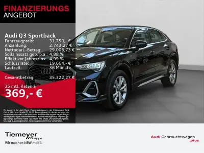Usata Audi Q3 Sportback S-Line 150 CV (110 kW) 2023 Nero SUV