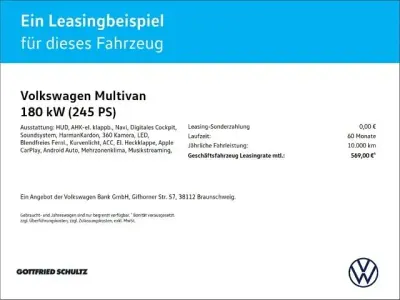Nuova VW Multivan Edition 245 CV (180 kW) 2026 Bianco Monovolume