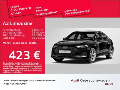 Gebraucht Audi A3 Advanced Plus 150 PS (110 kW) 2025 Mythosschwarz metallic Limousine