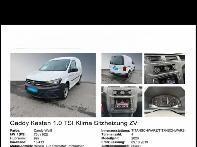 Gebraucht VW Caddy 102 PS (75 kW) 2019 Weiß Van / Kleinbus