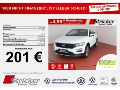 Gebraucht VW T-Roc Cabriolet Style 110 PS (80 kW) 2021 Weiß Cabrio