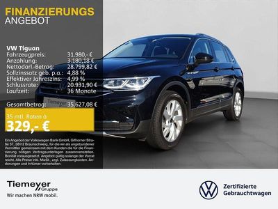 Schwarz Gebraucht 2022 VW Tiguan Elegance SUV | 31.480 € (Fairer Preis)