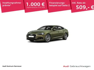 Gebraucht Audi A5 Sportback Comfort 286 PS (210 kW) 2023 Distriktgrün metallic Kleinwagen