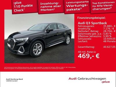 Gebraucht Audi Q3 S-Line 150 PS (110 kW) 2023 Mythosschwarz metallic SUV