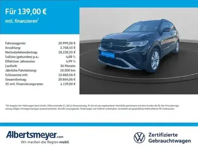 Usata VW T-Cross Goal 95 CV (69 kW) 2025 Nero SUV
