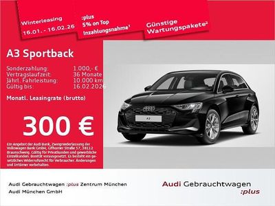 Mythosschwarz metallic Gebraucht 2025 Audi A3 Advanced Limousine | 32.969 € (Superpreis)