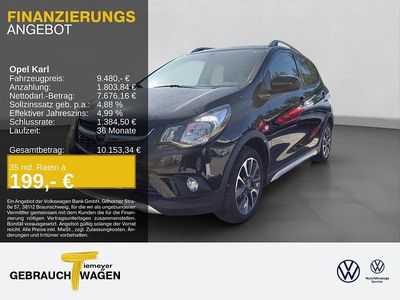 Usata Opel Karl Rocks 75 CV (55 kW) 2018 Nero Utilitaria