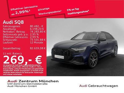 Gebraucht Audi SQ8 Competition 507 PS (372 kW) 2022 Navarrablau metallic SUV