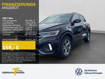 Brugt VW T-Roc R-line 110 HK (80 kW) 2023 Sort SUV