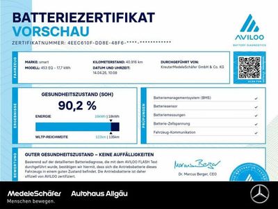 Usado Smart ForFour Electric Drive 60 kW (82 HP) 2021 Cinzento Sedan