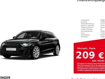 Brugt Audi A1 Sportback S-Line 95 HK (69 kW) 2025 Sort Hatchback
