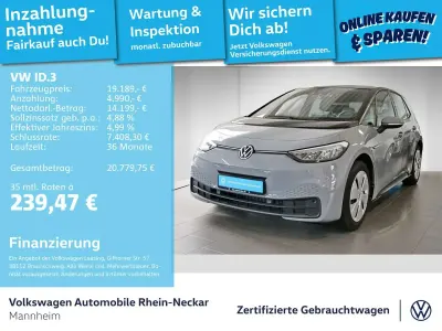 Brugt VW ID.3 Pure 110 kW (150 HK) 2021 Grå Hatchback