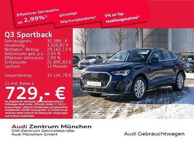 Navarrablau metallic Gebraucht 2022 Audi Q3 Sportback Ambiente SUV | 32.389 € (Fairer Preis)