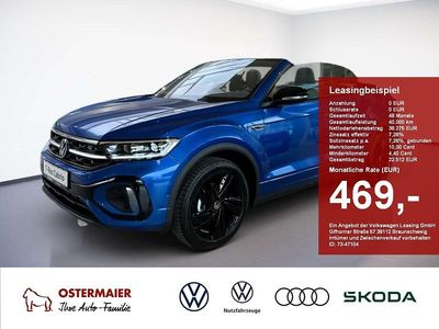 Neu VW T-Roc Cabriolet R-line 150 PS (110 kW) 2025 Ravennablau metallic / schwarz Cabrio
