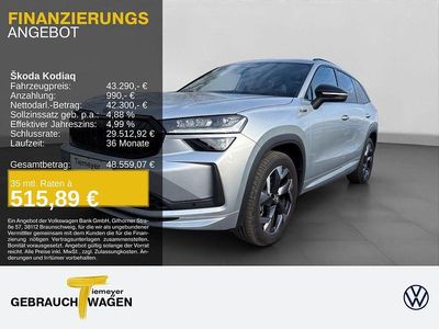 Silber Gebraucht 2025 Skoda Kodiaq SportLine SUV | 43.290 € (Fairer Preis)