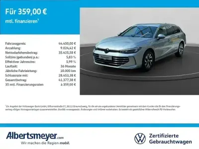 Neu VW Passat Business 150 PS (110 kW) 2025 Silber Kombi