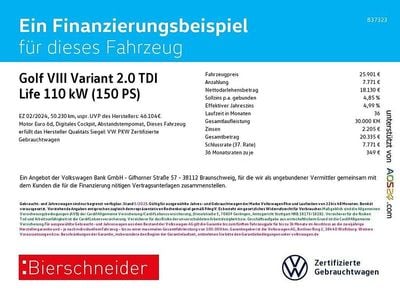 Grau Gebraucht 2024 VW Golf VIII Life Kombi | 25.950 € (Fairer Preis)