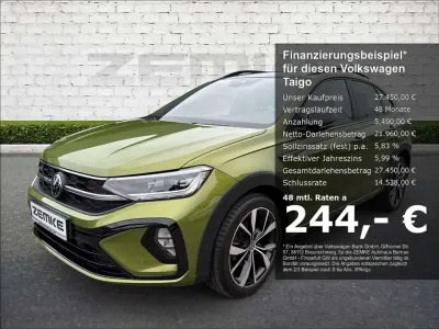 Gebraucht VW Taigo R-line 150 PS (110 kW) 2023 Visual green metallic SUV