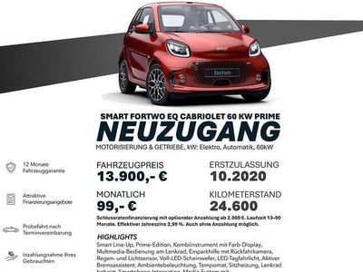 Gebraucht Smart ForTwo Electric Drive 60 kW (82 PS) 2020 Rot Cabrio