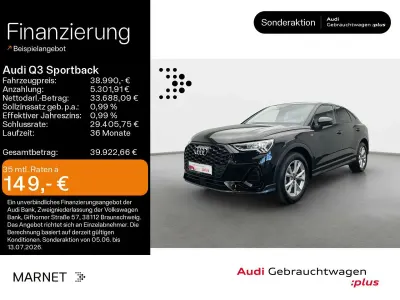 Gebraucht Audi Q3 S-Line 150 PS (110 kW) 2025 Mythosschwarz metallic SUV