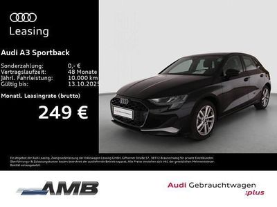 Gebraucht Audi A3 Sportback Advanced Plus 116 PS (85 kW) 2025 Schwarz (0e mythosschwarz metallic) Kleinwagen