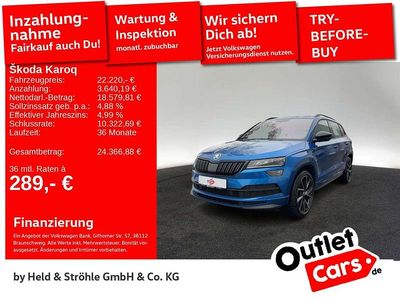 Gebraucht Skoda Karoq SportLine 190 PS (139 kW) 2021 Blau SUV