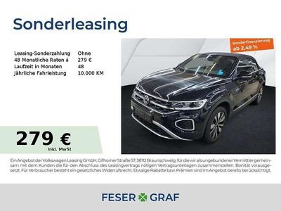Gebraucht VW T-Roc Cabriolet Goal 116 PS (85 kW) 2025 Deep black perleffekt schwarz Cabrio