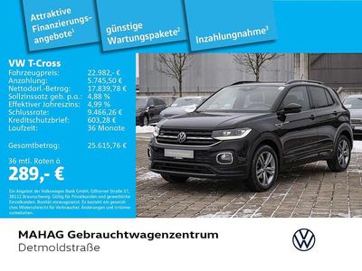 Schwarz Gebraucht 2022 VW T-Cross R-line SUV | 22.982 € (Etwas zu teuer)