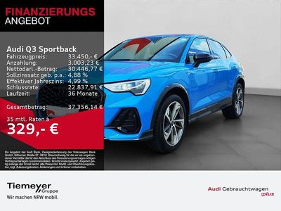 Gebraucht Audi Q3 Sportback S-Line 150 PS (110 kW) 2023 Blau SUV