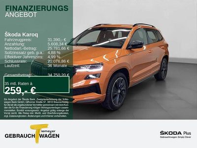 Gebraucht Skoda Karoq SportLine 150 PS (110 kW) 2024 Orange SUV