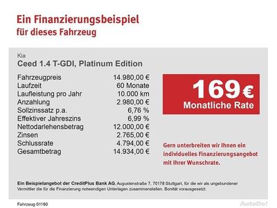 Second-hand Kia Ceed Platinum Edition 140 CP (102 kW) 2018 Alb Hatchback