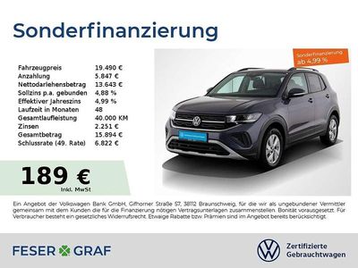 Rauchgrau metallic Gebraucht 2025 VW T-Cross Life SUV | 19.490 € (Guter Preis)