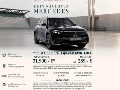 Gebraucht Mercedes EQB250 AMG line 139 kW (190 PS) 2023 Schwarz SUV