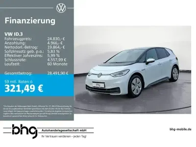 Gebraucht VW ID.3 Pro 150 kW (204 PS) 2021 Weiß Kleinwagen