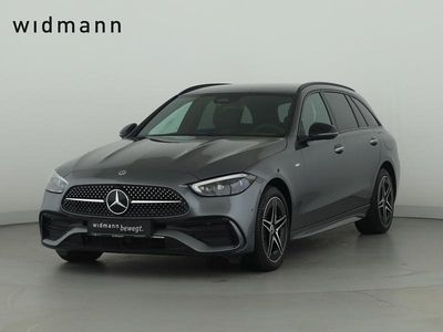 Metalliclack selenitgrau Gebraucht 2025 Mercedes C300e Night Kombi | 64.900 €