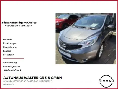 Gebraucht Nissan Note Acenta+ 98 PS (72 kW) 2016 Gun grau metallic Kleinwagen