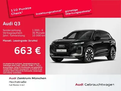 Neu Audi Q3 S-Line 150 PS (110 kW) 2026 Mythosschwarz metallic SUV