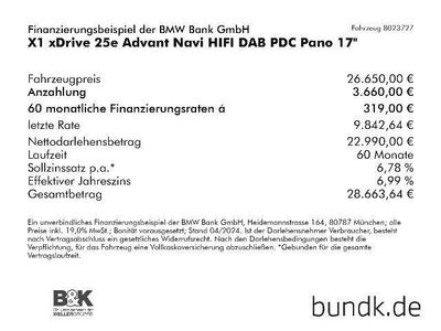 gebraucht BMW X1 X1xDrive 25e Advant Navi HIFI DAB PDC Pano 17'