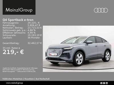 Gebraucht Audi Q4 Sportback e-tron Advanced 150 kW (204 PS) 2023 Kieselgrau SUV