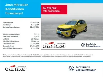Gebraucht VW T-Cross Beats 116 PS (85 kW) 2024 Gelb SUV