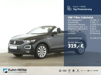 Second-hand VW T-Roc Cabriolet R-line 150 CP (110 kW) 2022 Negru Cabrio