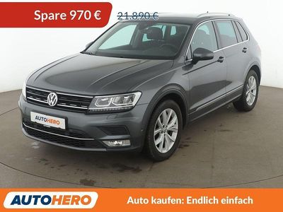 Grau Gebraucht 2017 VW Tiguan Highline SUV | 20.920 € (Fairer Preis)